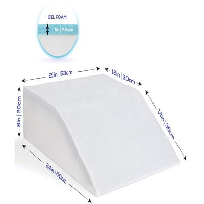 China Memory Foam Filled Wedge Leg Pillow For Leg Pain for sale