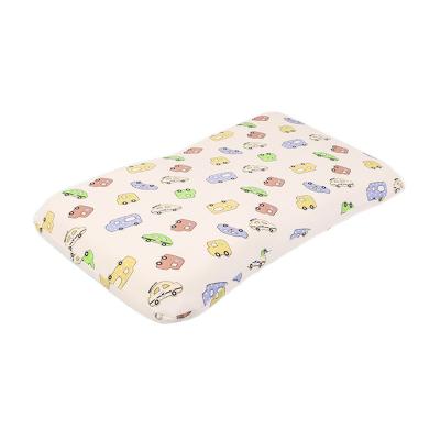 China Memory China Velvet Fabric Lovely To Prevent Flat Head Memory Foam Infant Orthopedic Infant Headrest Pillow for sale