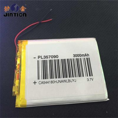 China 357090 3.7v 3000mah lipol rechargeable battery other for sale