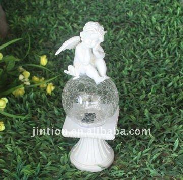 China Solar Garden Angel Garden Resin Light for sale