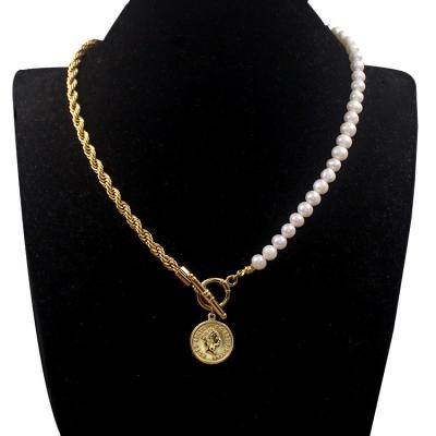 China Hiphop New Arrivals Stainless Steel Jewelry 18k Gold Cuban Bead Necklace For Men for sale