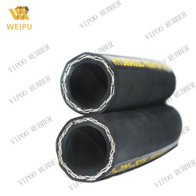 China Petroleum Base Hydraulic Fluids Factory Direct Sale High Pressure Braided Steel Wire 50mm Wear Resistant Cover Hiogh Quality Braided Hydraulic Hose Double Coiling Hose for sale