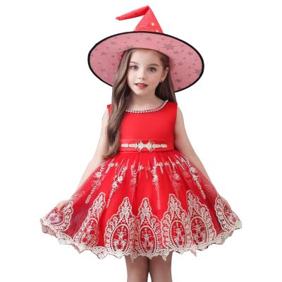 China Breathable Embroidery Cotton Princess Dress For Baby Flower Girls Elegant Dresses Party Christmas Halloween Children's Party Dresses Clothing Set for sale