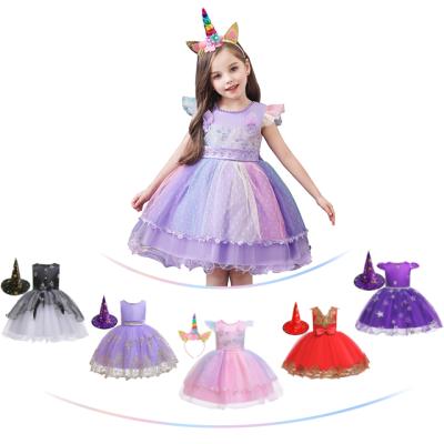 China Summer Breathable Dress for Princess Girls Costume Kids Birthday Party Dress Halloween Cosplay Costume Girls Kids Christmas Dress for sale