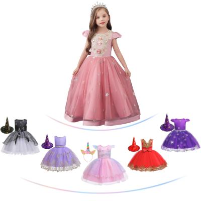 China New Breathable Kids Girls Love Princess Costume Deluxe Christmas Dress Many Style Kids Up Halloween Cosplay Birthday Party For Girls for sale