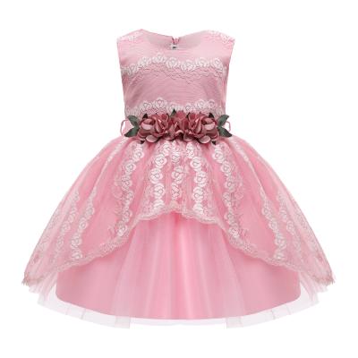 China Anti-wrinkle European style lovely lace princess Dress for child flower wedding dress show birthday party girls night dress for sale