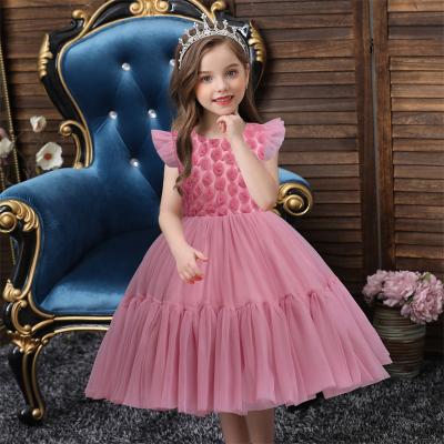 China Fashion Birthday Breathable Cute Dress For Girls Cotton Night Dress For Children Multilayer Mesh 10 Years Old Girl Dresses for sale