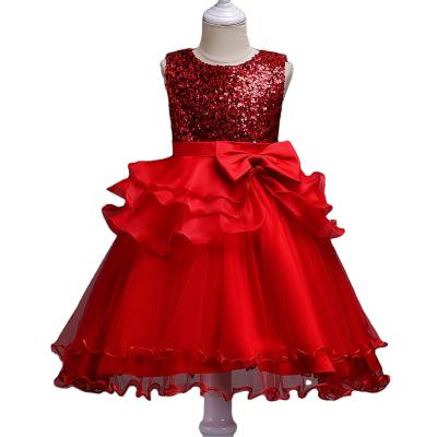 China Girls 3-13 Years Sequin Princess Baby Birthday Dress Breathable Children's Ballet Performance Dress for sale