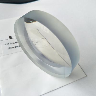 China Single Vision 1.67 Blue Cut Semi-Complete Optical Lens Price White for sale