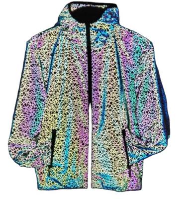 China Waterproof nylon rainbow reflective fabric for sale