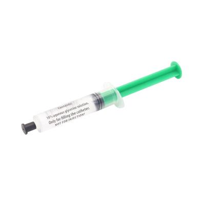 China PVC CE ISO Certificate Prefilled Sterile Water Flush Syringe With 10% Glycerin Chg for sale