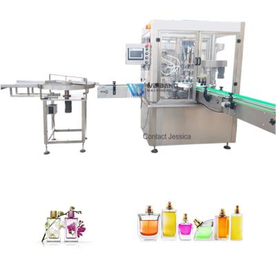 China Automatic Food Bottle Filling Machine 30ml Spray Perfume Food Filling Crimping Machine for sale