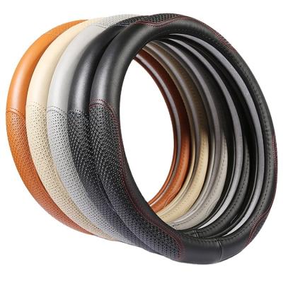 China Hot Selling Custom Fashionable Business Car Leather Steering Wheel Covers for sale