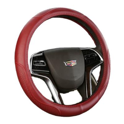 China Modern Luxury Leather PU Steering Wheel Covers Leather Car Wheel Covers for sale