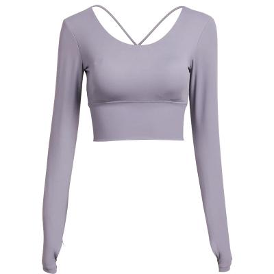 China Autumn Winter Long Sleeve Yoga Highly Recommended Breathable Sports Fitness Clothing Women Yoga Tops Tops for sale