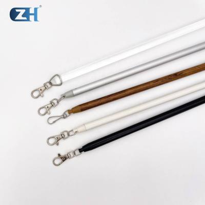 China ZHsmart Traditional Acrylic - Aluminum Curtain Circle And Stick With Plastic Handle For Manual Track 12mm Black for sale