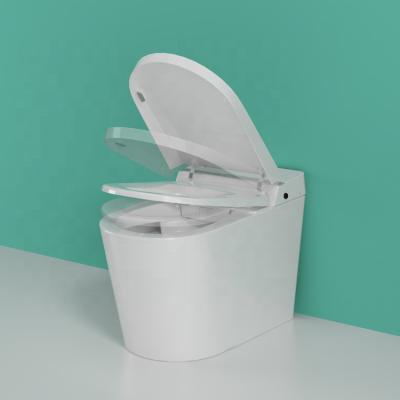 China High-End Slim Double-Flow Plasma Cover Toilet Slim Auto Floor Toilet Smart Toilet 110v for sale