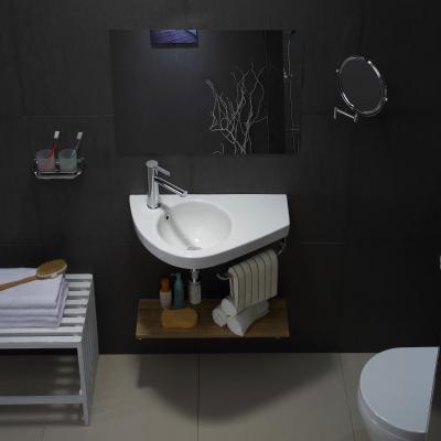 China Modern White Ceramic Wash Basin Sink Bathroom Bowl Wall Mounted Bathroom Basin for sale