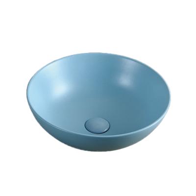 China Modern Bathroom Sink Fashionable Matte Ceramic Countertop Sink Color Design Bathroom Sink for sale