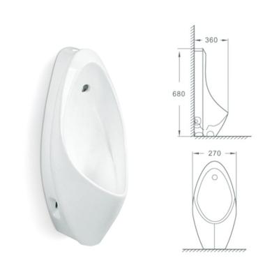 China Hot Selling Sensor Urinal Bathroom Toilet WC Self Flushing One Piece Urinal Wall-hung Urinal For Man for sale