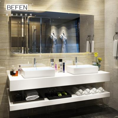 China Modern Luxury PVC Bathroom Cabinet Set Bathroom Vanity for sale