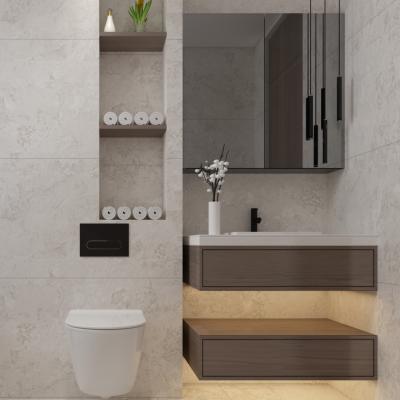 China Modern European Luxury Sanitary Ware Bathroom Vanity Set Modern Bathroom Vanity Bathroom Cabinet for sale