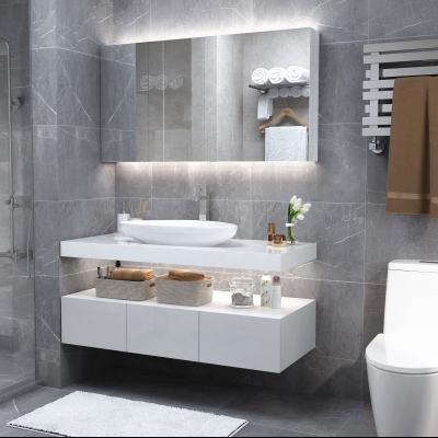 China Modern Light Luxury Modern Vanity Cabinets Wall Mounted Bathroom Cabinet for sale