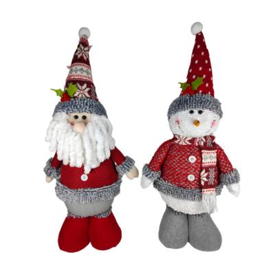 China Innovative Waterproof+Eco-friendly Christmas Elk Santa Snowman Decoration Kids New Year Gift Christmas Decorations Dolls for sale