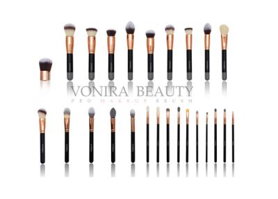 China Private Label Rose Gold Makeup Brushes 25pcs Eye Makeup Brush Set for sale