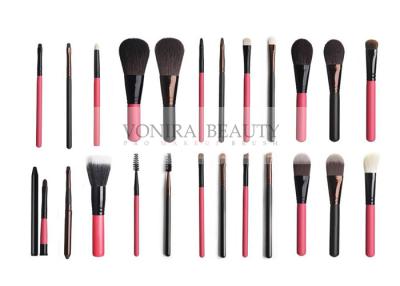 China De aangepaste Privé Borstels 24pcs van de Etiketmake-up met Twee Te kiezen Kleuren Te koop