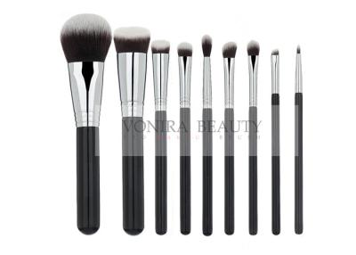 China High end Synthetic Hair Black Handle Mass Level Makeup Brushes Set 9pcs for sale