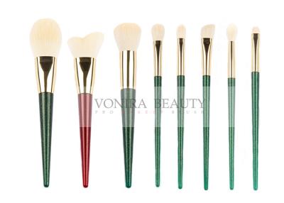 China Private Label Synthetic Makeup Brushes Beautiful White Tapered Handle for sale