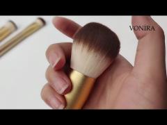 Vonira Gold Synthetic Makeup Brushes 11pcs With Private Label