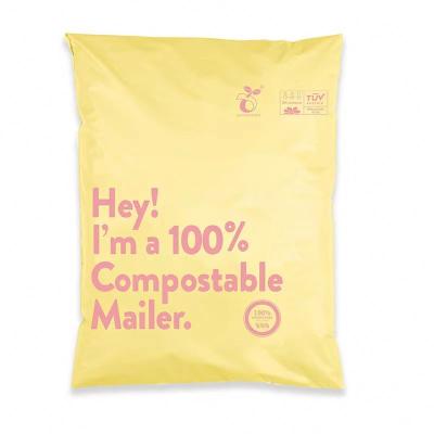 China 100% Biodegradable Eco-Friendly Compostable Ads ZERO-Waste Express Packaging Mailing Bags In Stock for sale