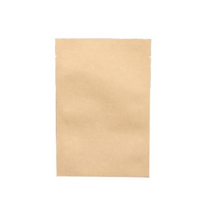 China Recyclable Paper Sample Bags Brown Kraft Flat Custom Paper Bags With Your Own Logo Plain Ziplock Recyclable Paper Packing Suitcase for sale