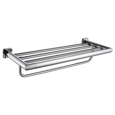 China HOT Folder PASSIONATE High Demand Modern Style Hotel Single Rod Double Bath Towel Rack Bathroom Hardware Storage Rack WY76011CP for sale