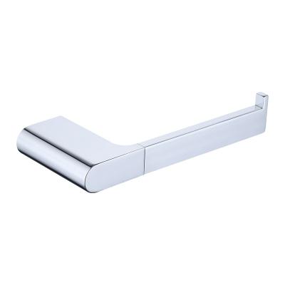 China Contemporary Unique Design Brass And Zinc Alloy Bathroom Tissue Roll Holder Chrome Finish Toilet Paper Holder for sale