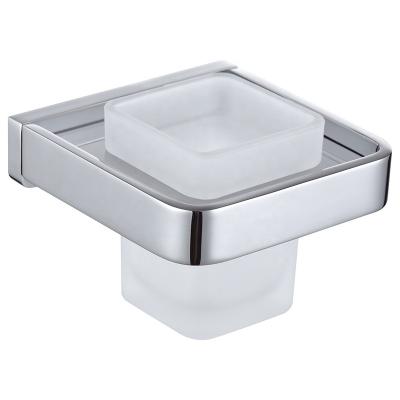 China Modern Sanitary Ware Factory Supplier Bathroom Accessories Tumbler Holder With Glass Cups China OEM Wall Brass Style for sale