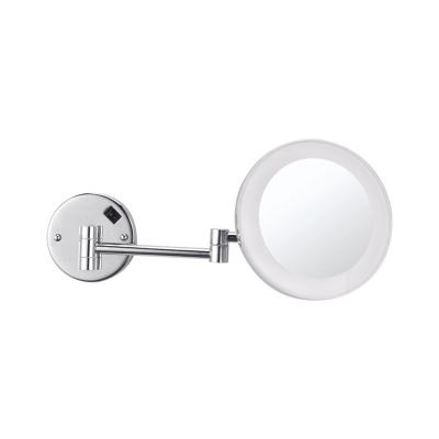 China Modern Round Shape Style Bathroom Magnifying Mirror LED Bath Mirror Wall Mounted Mirror With Lights for sale