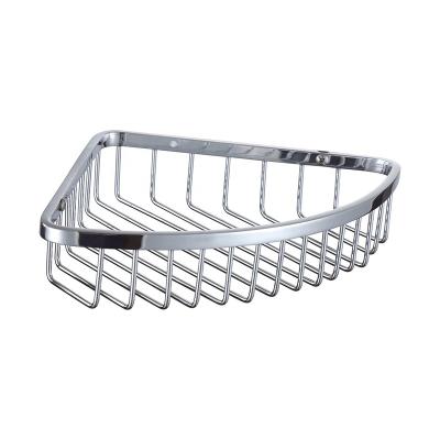 China Wall Mounted Type Wholesale Wall Shelf Stainless Steel Storage Corner Simple Triangle Style Bathroom Soap Basket for sale