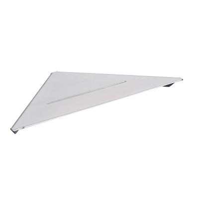 China Wall Mounted Type Wholesale Single Triangle Bathroom Corner Shelf Storage Metal 304 Stainless Steel Surface Wall Shelf for sale