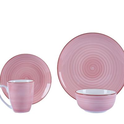 China Viable Wholesale Restaurant Designs Modern Ceramic Tableware Hotel Porcelain Cups Dinner Set Gift Te koop