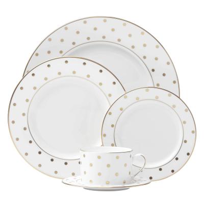 China Luxury Gold Supply Factory Sustainable 20 Pieces Decorate Classy And Classy Dinnerware Set Porcelain Dinnerware Ceramic Dinnerware Sets for sale