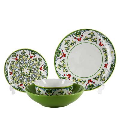 China 12 SUSTAINABLE PIECES OF DINNER SET PORCELAIN WITH DECAL for sale