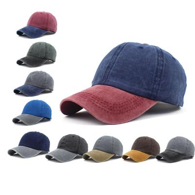 China COMMON High Quality Washed Single Hats and Hats Two Tone Cotton Pigment Hat for sale