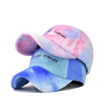 China Unisex Baseball Cap High Quality Winter Logo Link Dye Warm Embroidery Tie Dye Hat JOINT Baseball Cap for sale