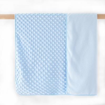 China 75*100cm Wearable High Quality Soft Baby Plain Minky Dot Blanket Baby Custom Made Baby Blankets Sublimation for sale