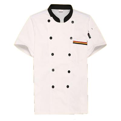 China Cheap Kitchen Price Restaurant Chefs Jackets Hotels Chef Jacket Short Sleeves Polyester Chef Jacket for sale