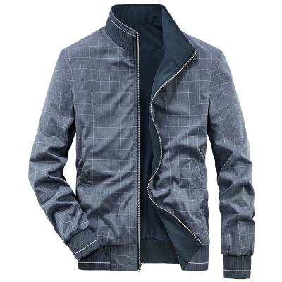 China Professionally Made Good Quality Inexpensive Men's Reversible Stand Collar Windproof Jacket for sale