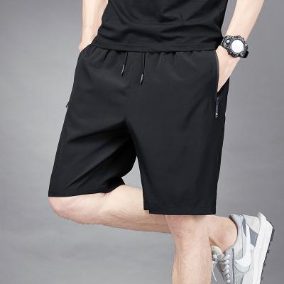 China 2021 Summer New QUICK-DRY Quick-Dry Zipper Pocket Elastic Men's Waist Sport Breathable Shorts for sale